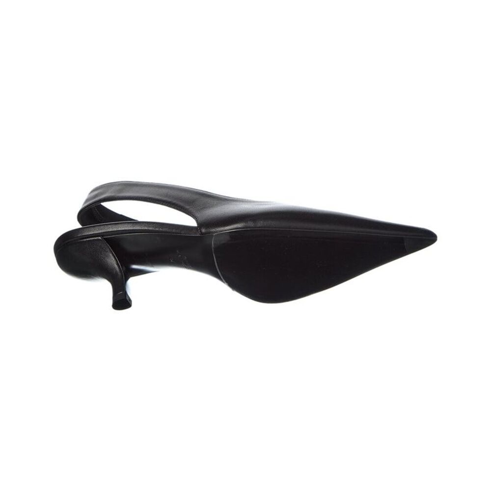 Toteme Decollete Leather Slingback Pump, Black - Picture 4 of 5